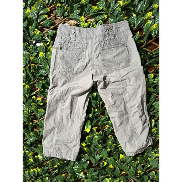 y2k GAP JEANS Gray Cargo Capri Pants Size 8 - Picture 8 of 12